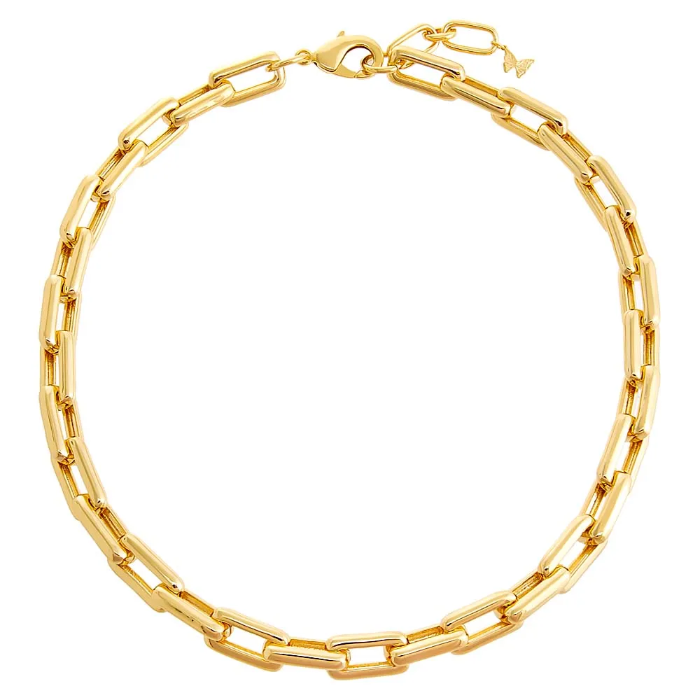 Solid Chunky Paperclip Necklace sold by Adina Eden's product image thumbnail 4