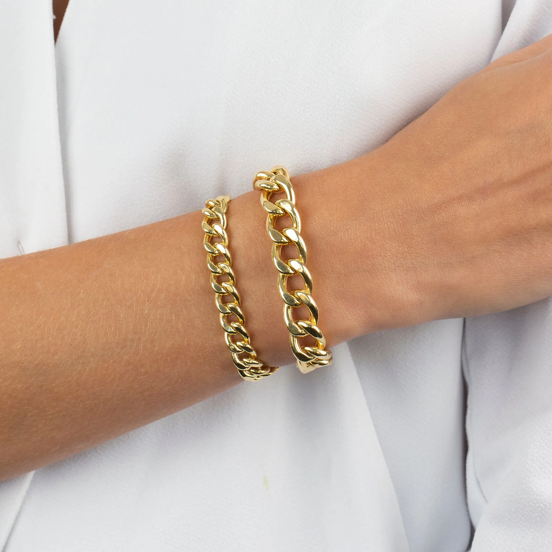 Medium Miami Curb Link Bracelet sold by Adina Eden's product image thumbnail 2