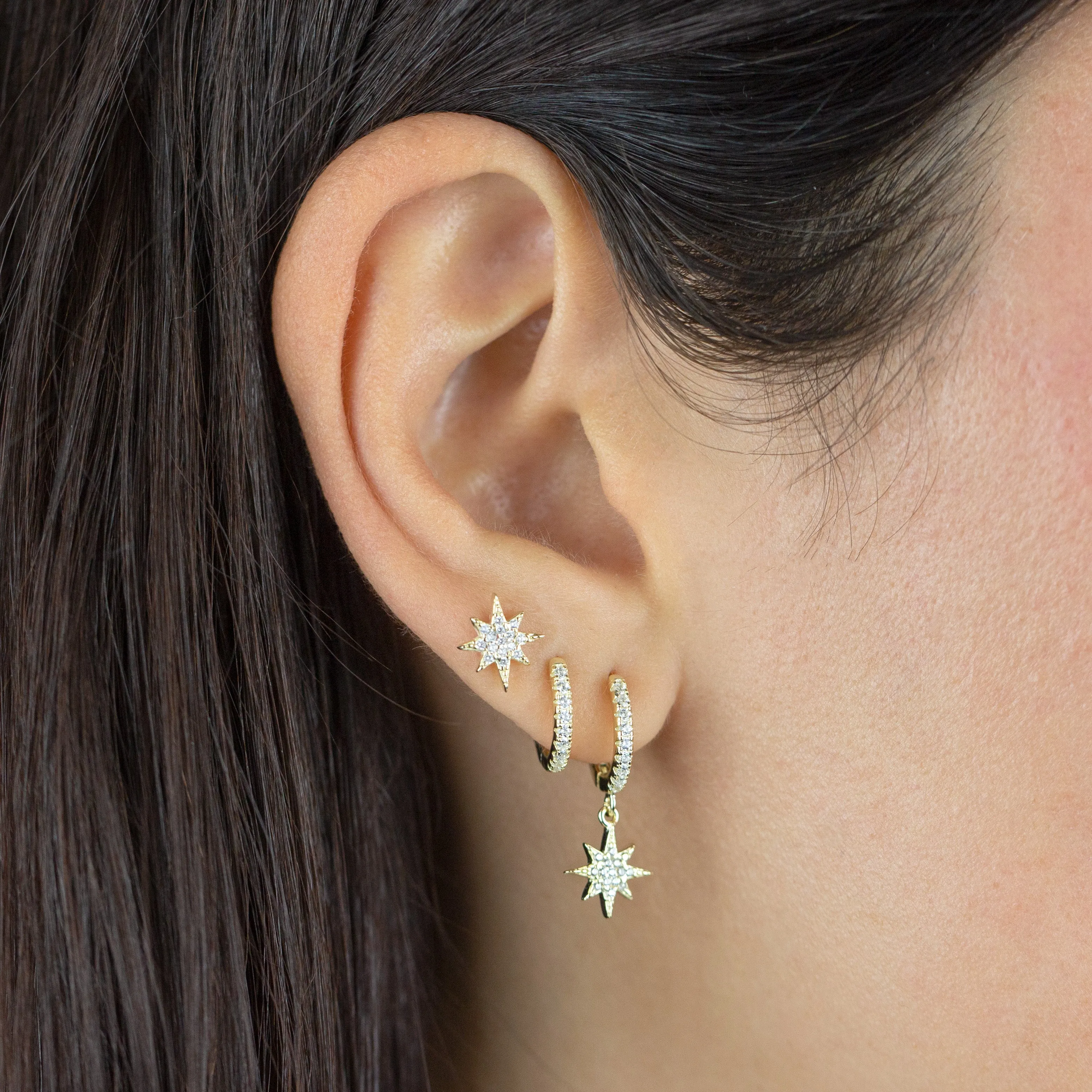 Pavé Starburst Earring Combo Set sold by Adina Eden's product image thumbnail 2