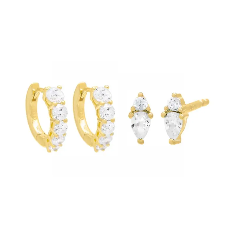 Blinged Out Earring Combo Set sold by Adina Eden's
