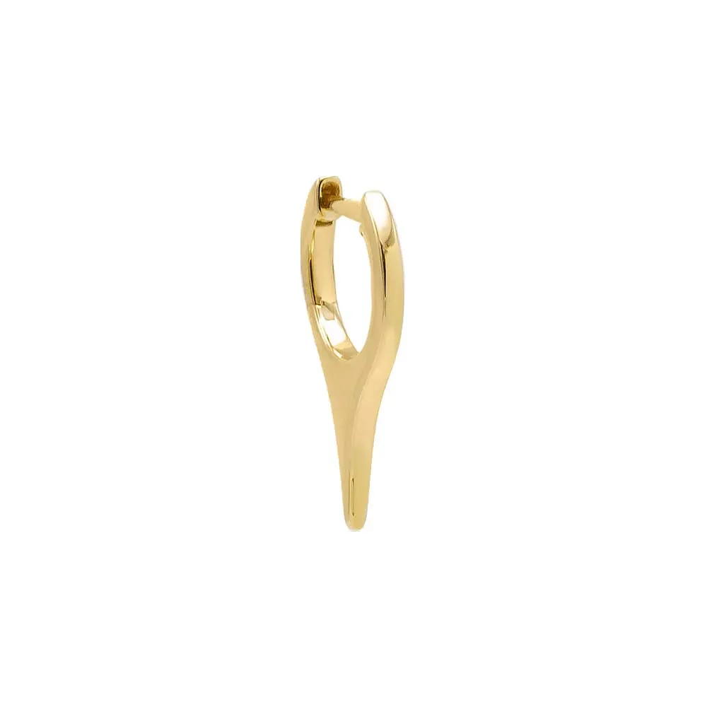 Solid Elongated Spike Huggie Earring 14K sold by Adina Eden's product image thumbnail 3
