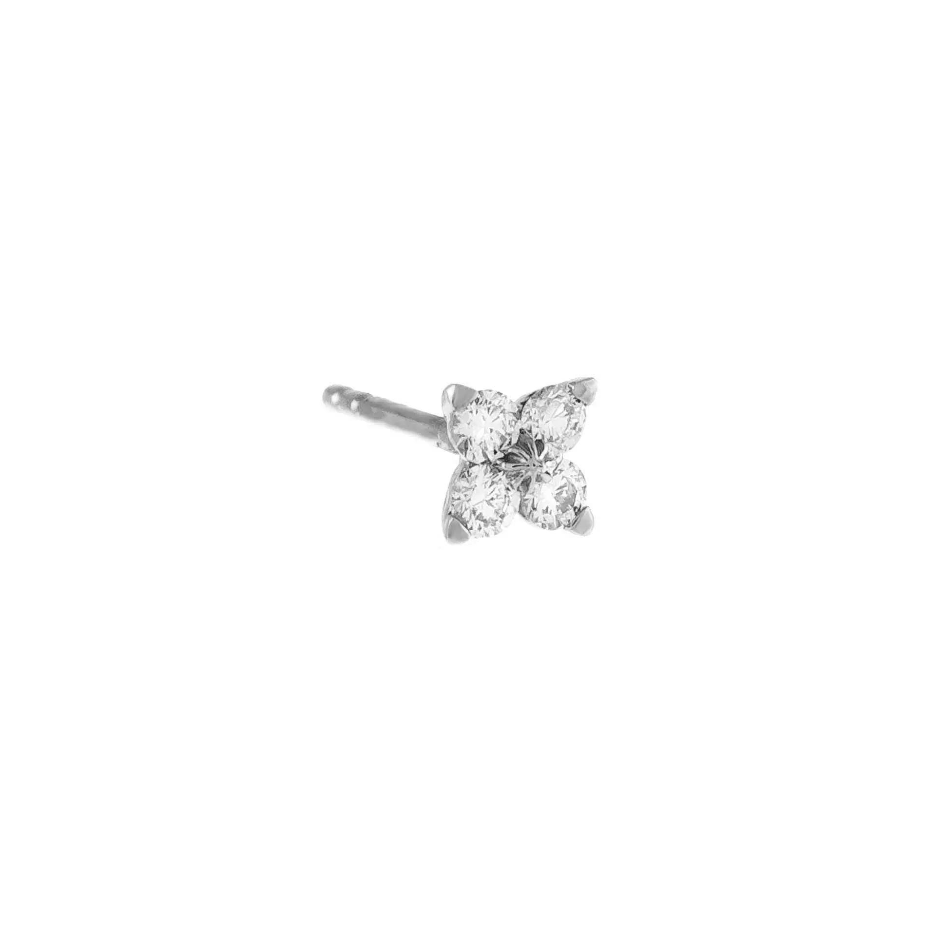 Diamond Flower Cluster Stud Earring 14K sold by Adina Eden's product image thumbnail 3