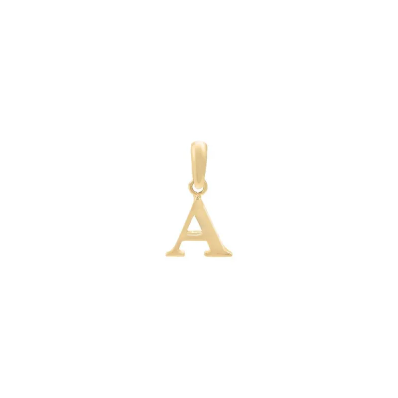 Mini Solid Initial Charm 14K sold by Adina Eden's