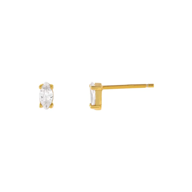 Tiny Marquise Stud Earring sold by Adina Eden's