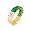 Two Tone Colored Baguette Ring sold by Adina Eden's