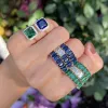 Two Tone Colored Baguette Ring sold by Adina Eden's