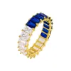 Two Tone Colored Baguette Ring sold by Adina Eden's