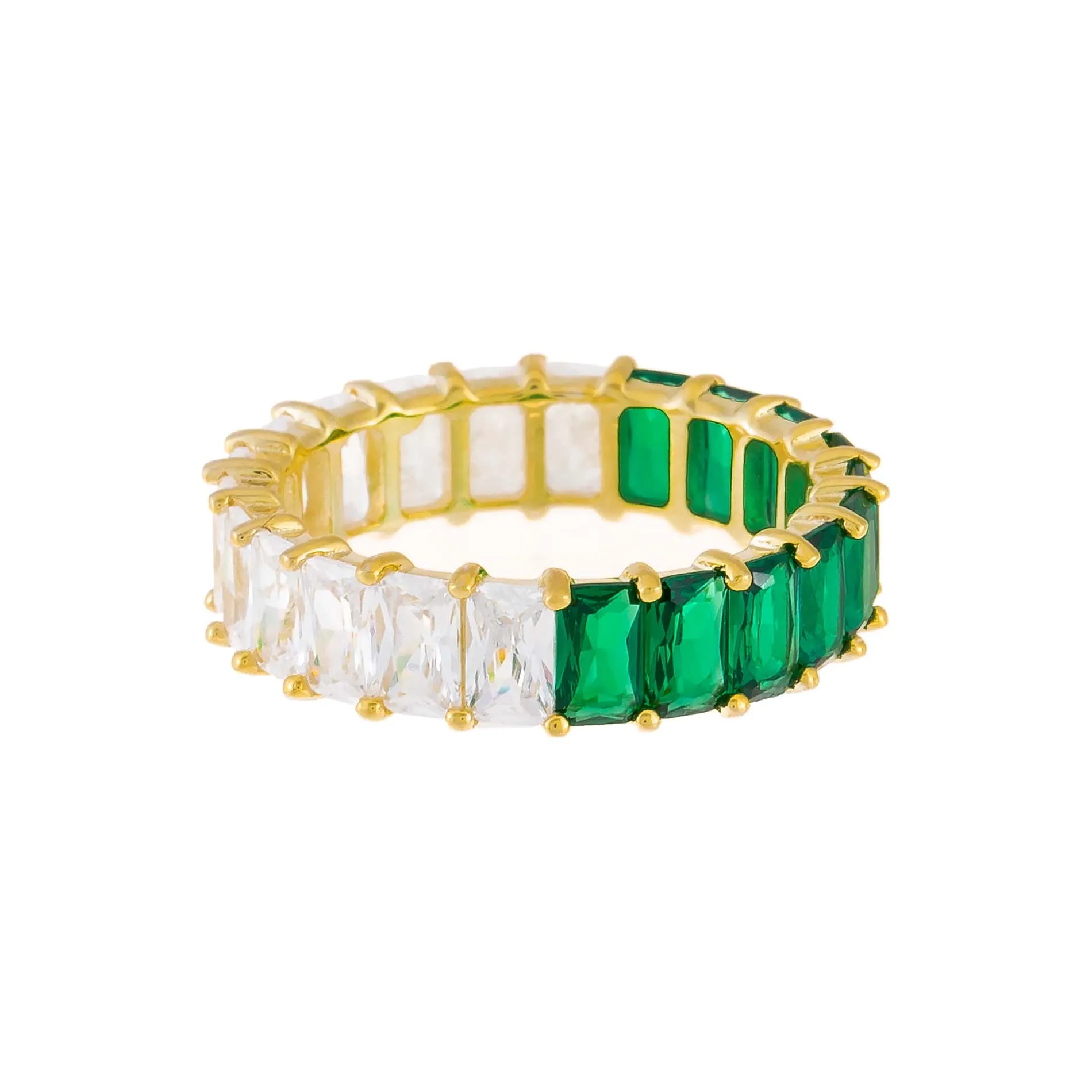 Two Tone Colored Baguette Ring sold by Adina Eden's product image thumbnail 4