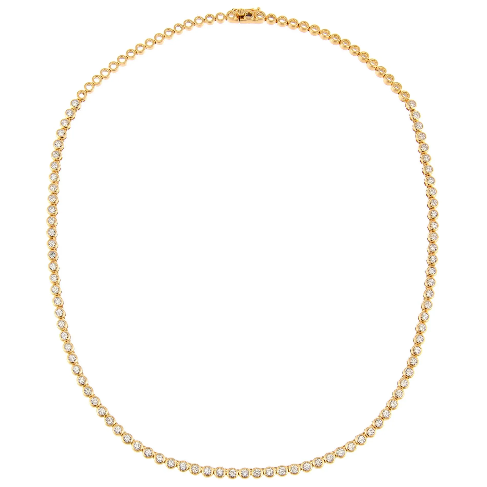 Diamond Bezel Tennis Necklace 14K sold by Adina Eden's product image thumbnail 3