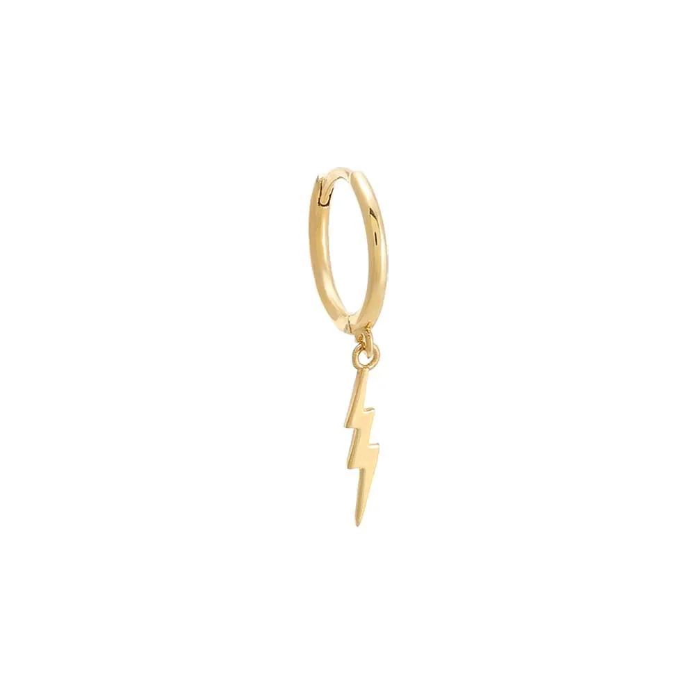 Lightning Bolt Huggie Earring 14K sold by Adina Eden's product image thumbnail 3
