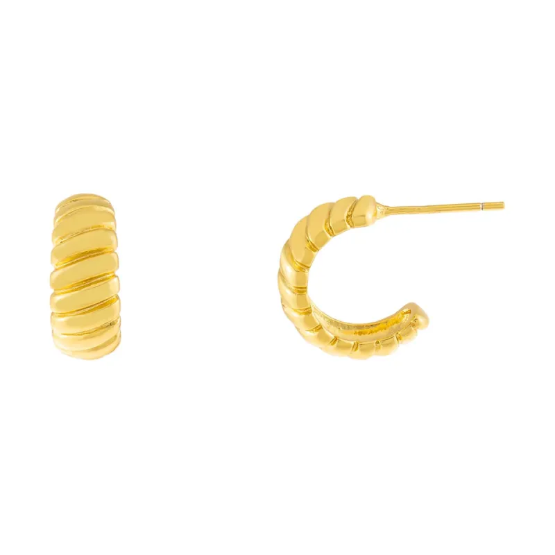 Ridged Hoop Earring sold by Adina Eden's