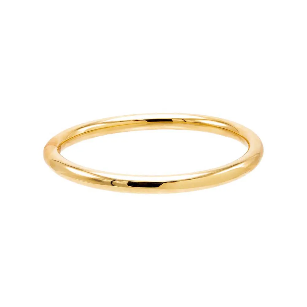 Solid Rounded Hollow Bangle Bracelet sold by Adina Eden's