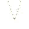 Lab Grown Diamond Solitaire Bezel Necklace 14K sold by Adina Eden's