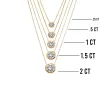 Lab Grown Diamond Solitaire Bezel Necklace 14K sold by Adina Eden's