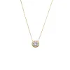 Lab Grown Diamond Solitaire Bezel Necklace 14K sold by Adina Eden's