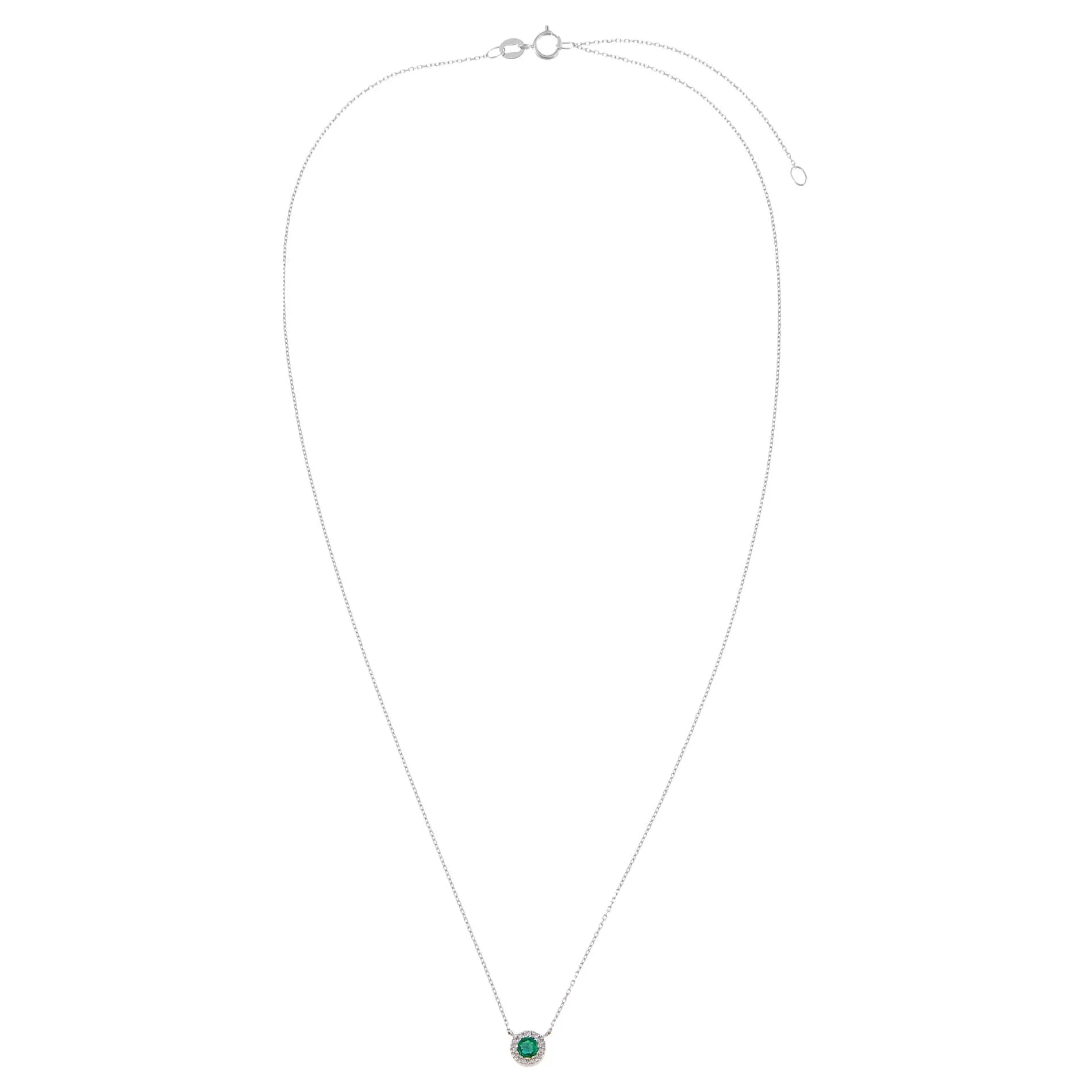 Diamond X Colored Gemstone Circle Necklace 14K sold by Adina Eden's product image thumbnail 5