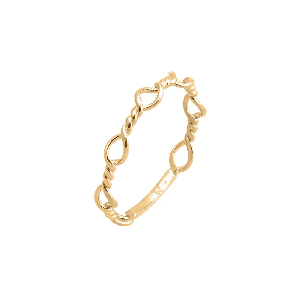 Solid Twisted Open Band 14K sold by Adina Eden's
