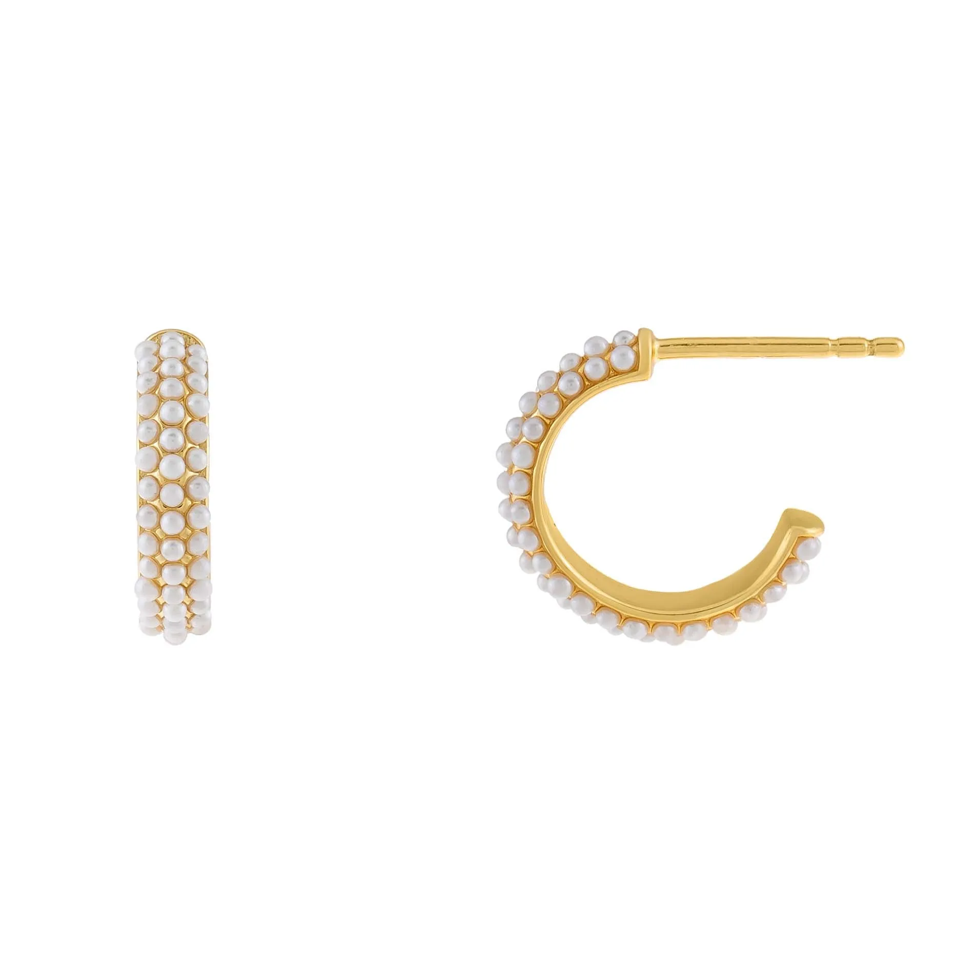 Pearl Studded Hoop Earring sold by Adina Eden's