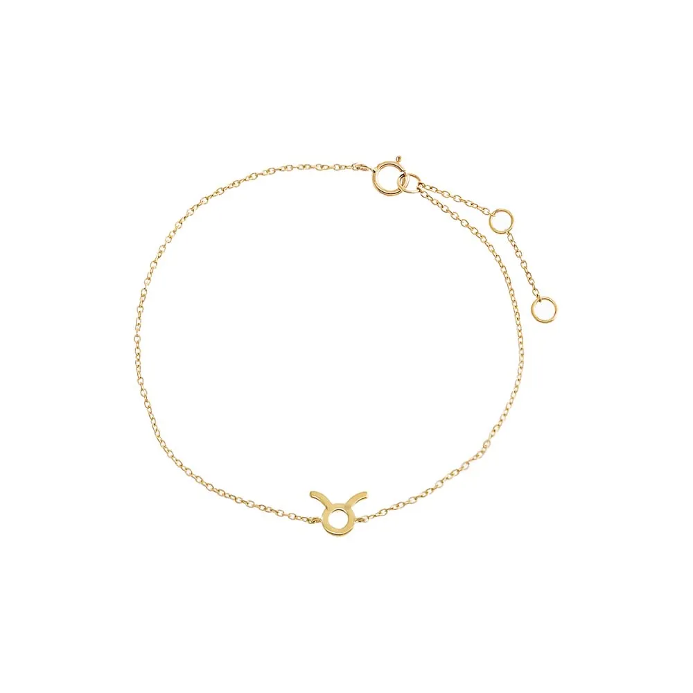 Solid Zodiac Bracelet 14K sold by Adina Eden's product image thumbnail 5