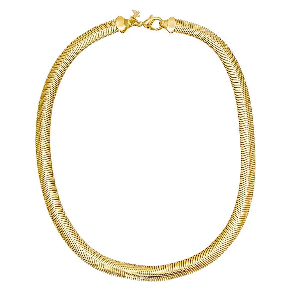 Flat Snake Chain Necklace sold by Adina Eden's product image thumbnail 3