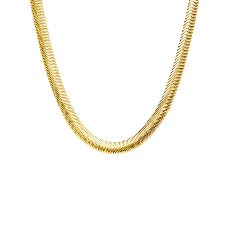 Flat Snake Chain Necklace sold by Adina Eden's