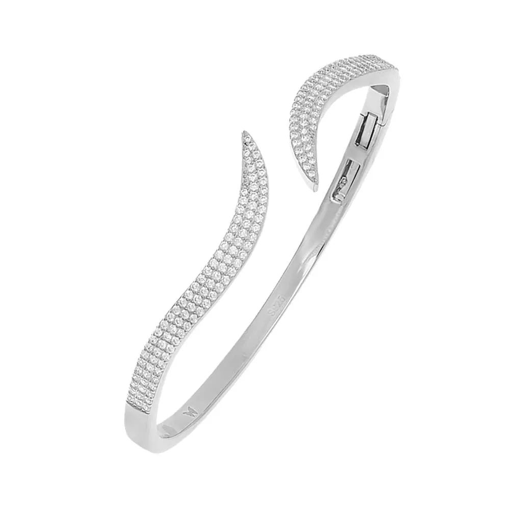 Pavé Wave Bangle sold by Adina Eden's product image thumbnail 3