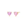 Colored Heart CZ Stud Earrings sold by Adina Eden's