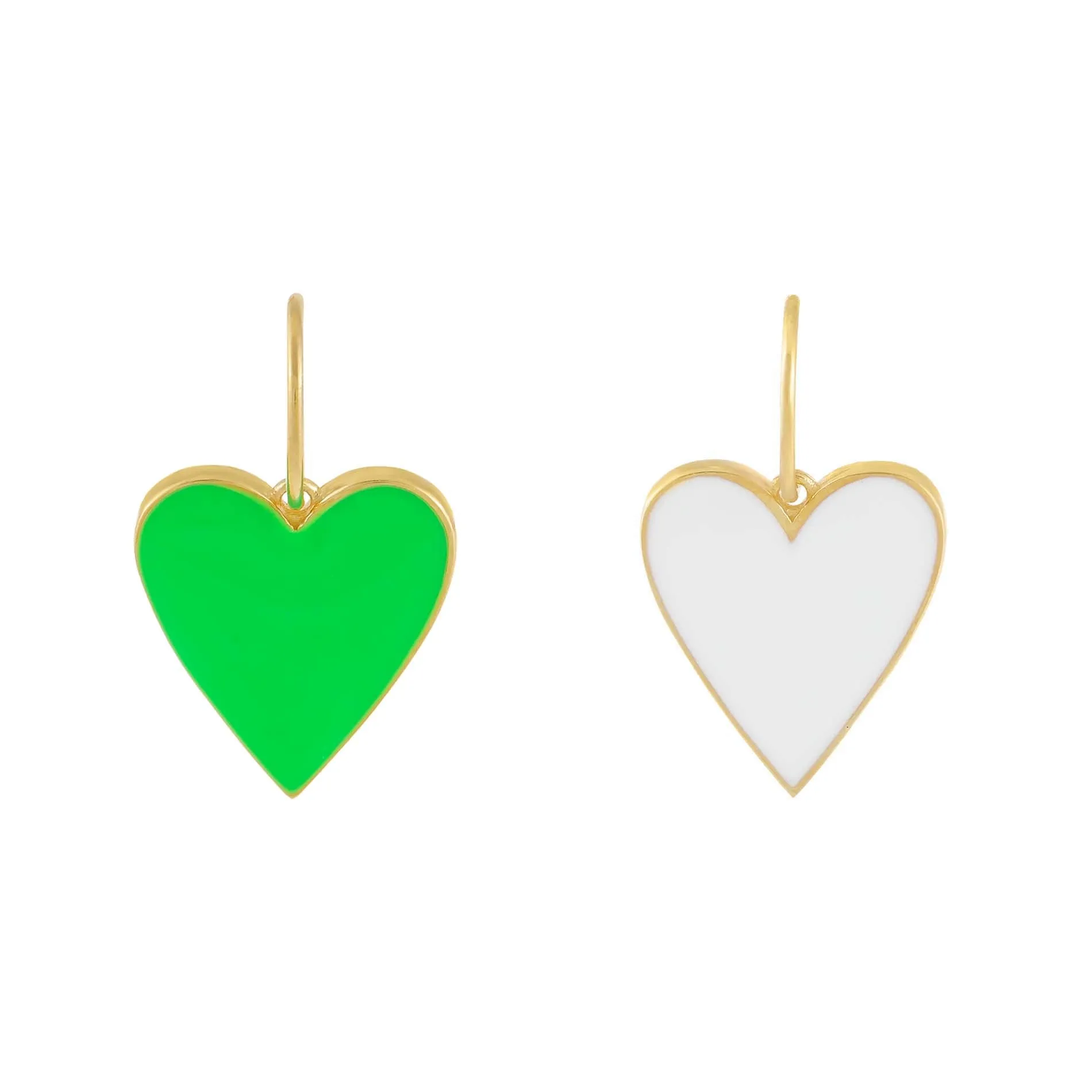 Neon Enamel Double Sided Heart Charm sold by Adina Eden's product image thumbnail 4