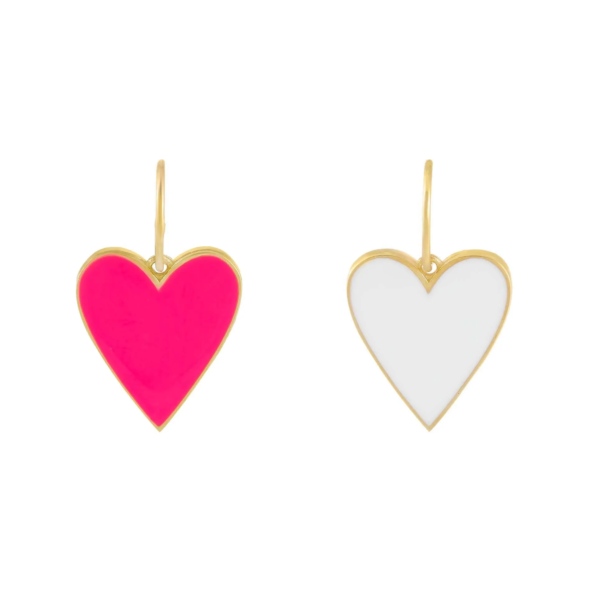 Neon Enamel Double Sided Heart Charm sold by Adina Eden's product image thumbnail 5