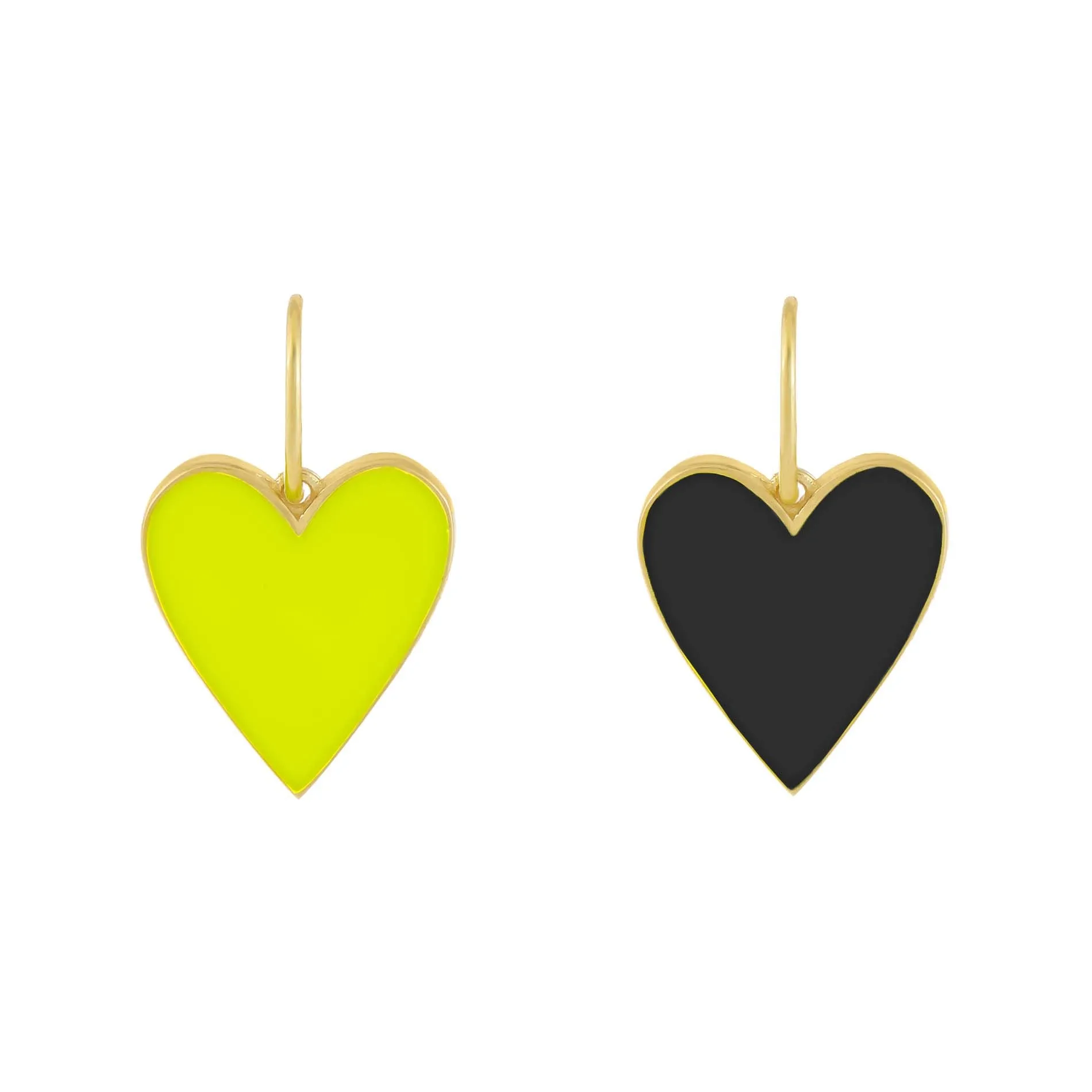 Neon Enamel Double Sided Heart Charm sold by Adina Eden's product image thumbnail 2