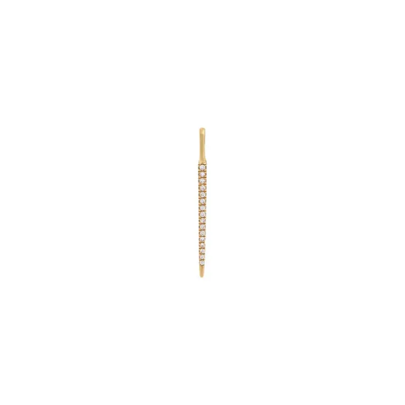 Diamond Pave Thin Bar Charm 14K sold by Adina Eden's