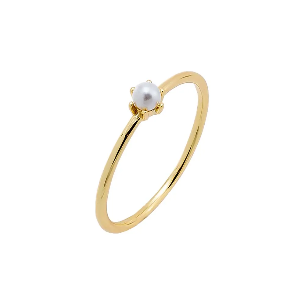 Dainty Single Pearl Ring sold by Adina Eden's
