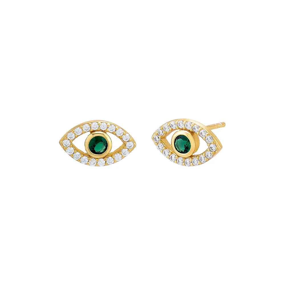 Colored Cutout Evil Eye Stud Earring sold by Adina Eden's product image thumbnail 4