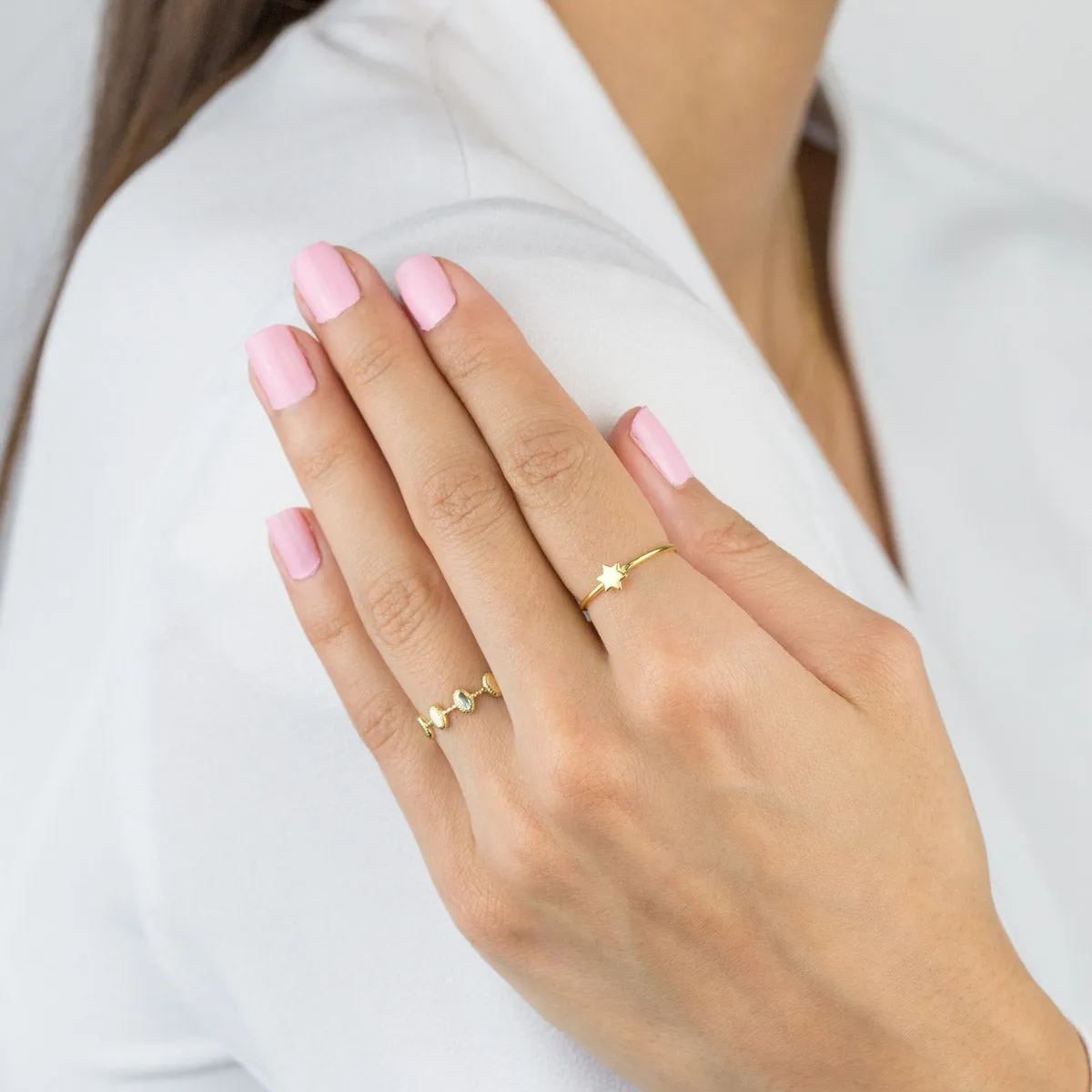 Solid Starburst Ring sold by Adina Eden's product image thumbnail 2