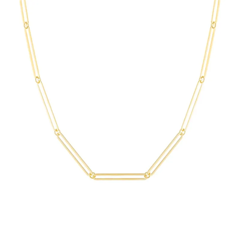 Elongated Paperclip Necklace sold by Adina Eden's