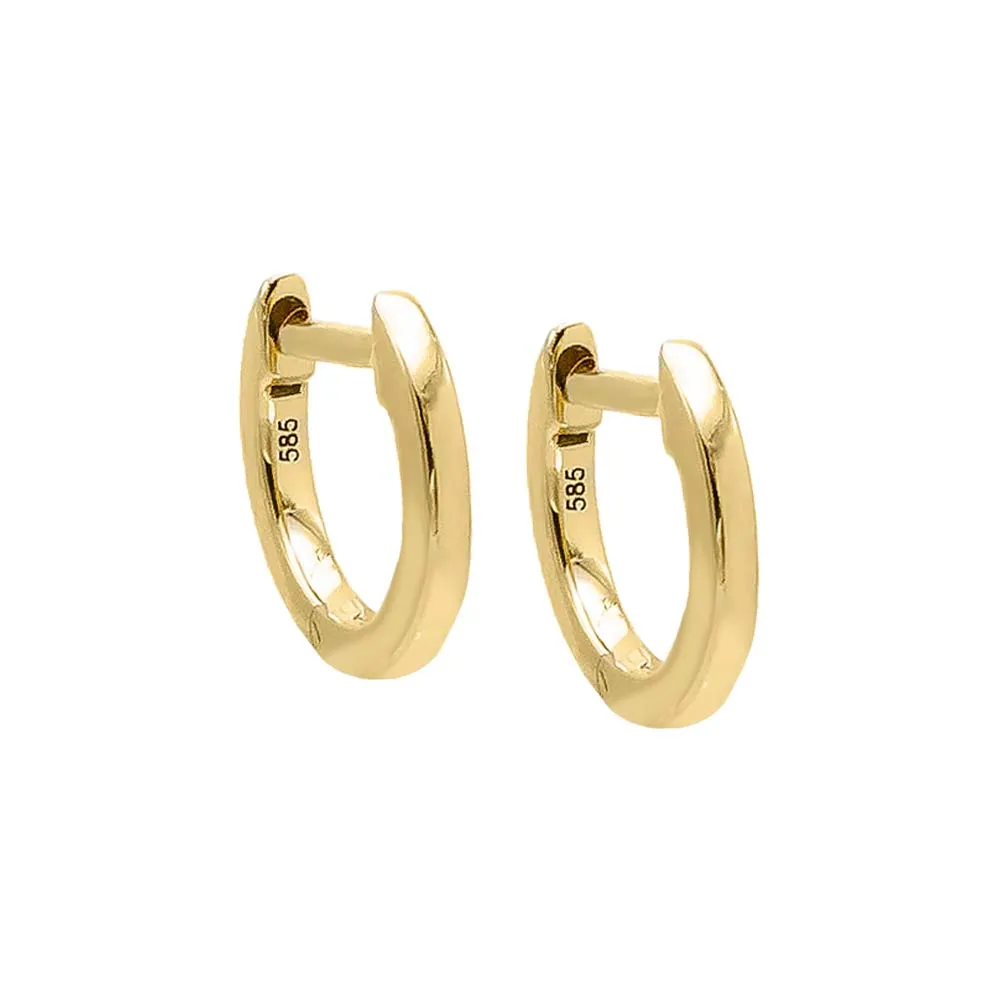 Solid Huggie Earring 14K sold by Adina Eden's