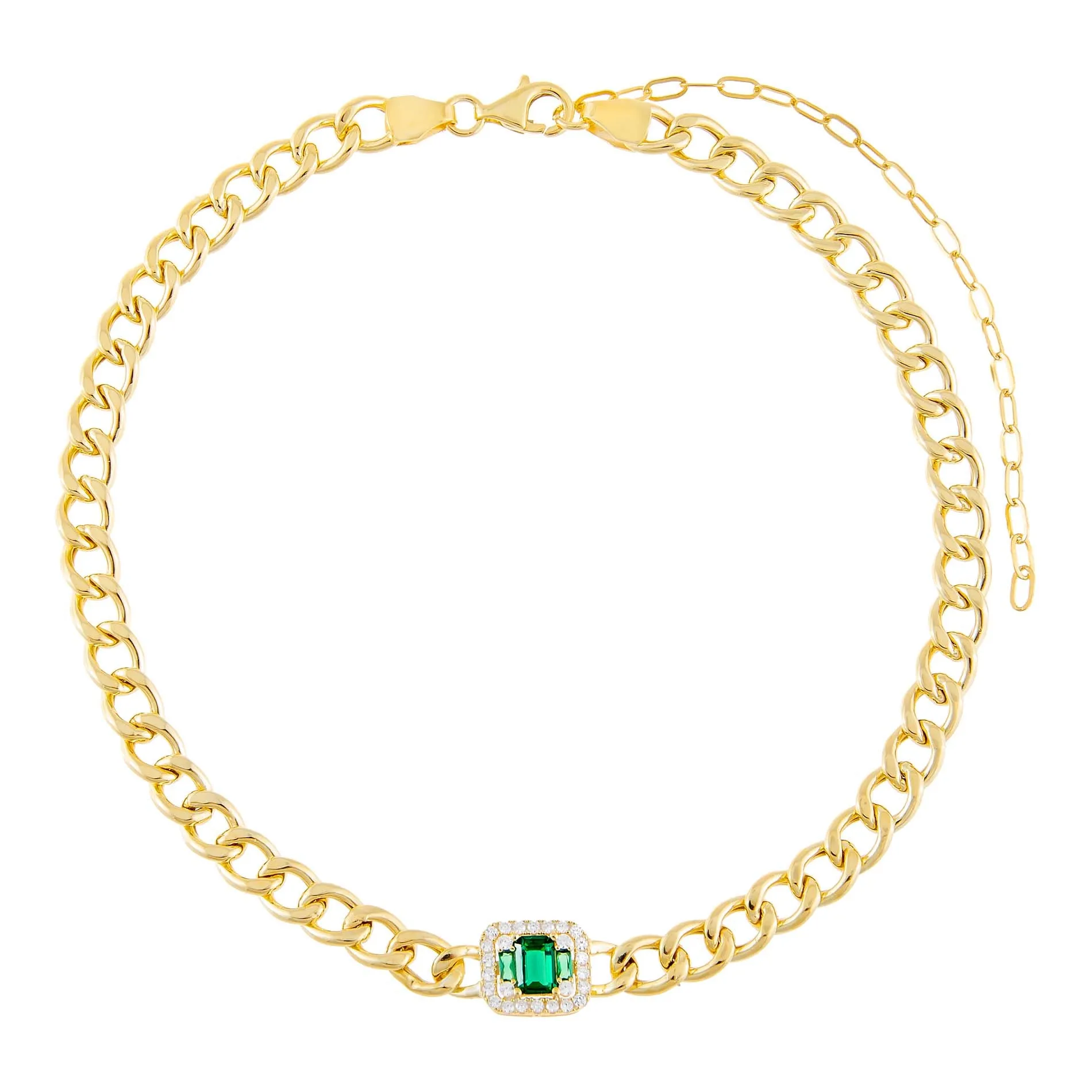 CZ Colored Illusion Cuban Choker sold by Adina Eden's product image thumbnail 4