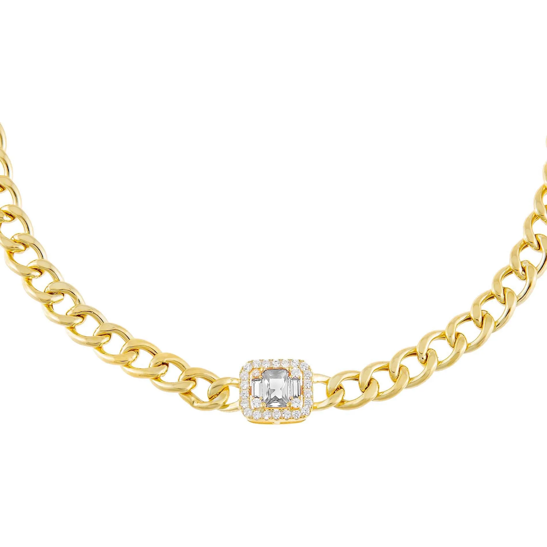 CZ Colored Illusion Cuban Choker sold by Adina Eden's