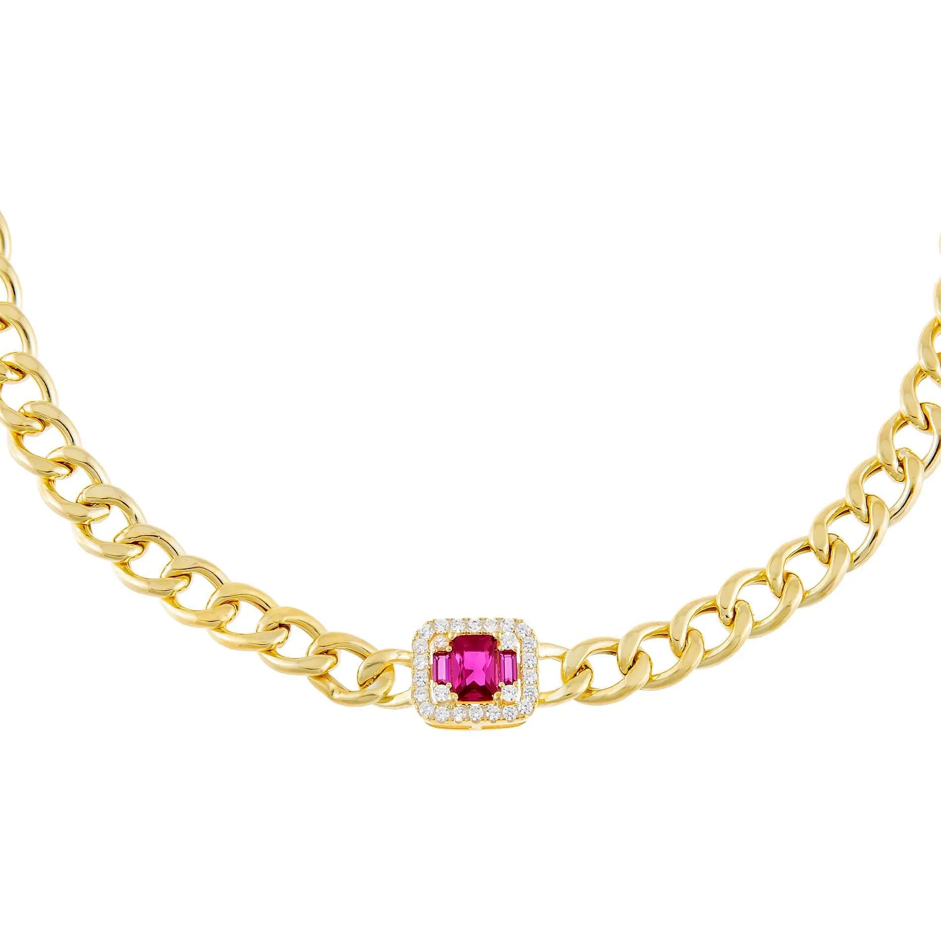 CZ Colored Illusion Cuban Choker sold by Adina Eden's product image thumbnail 5