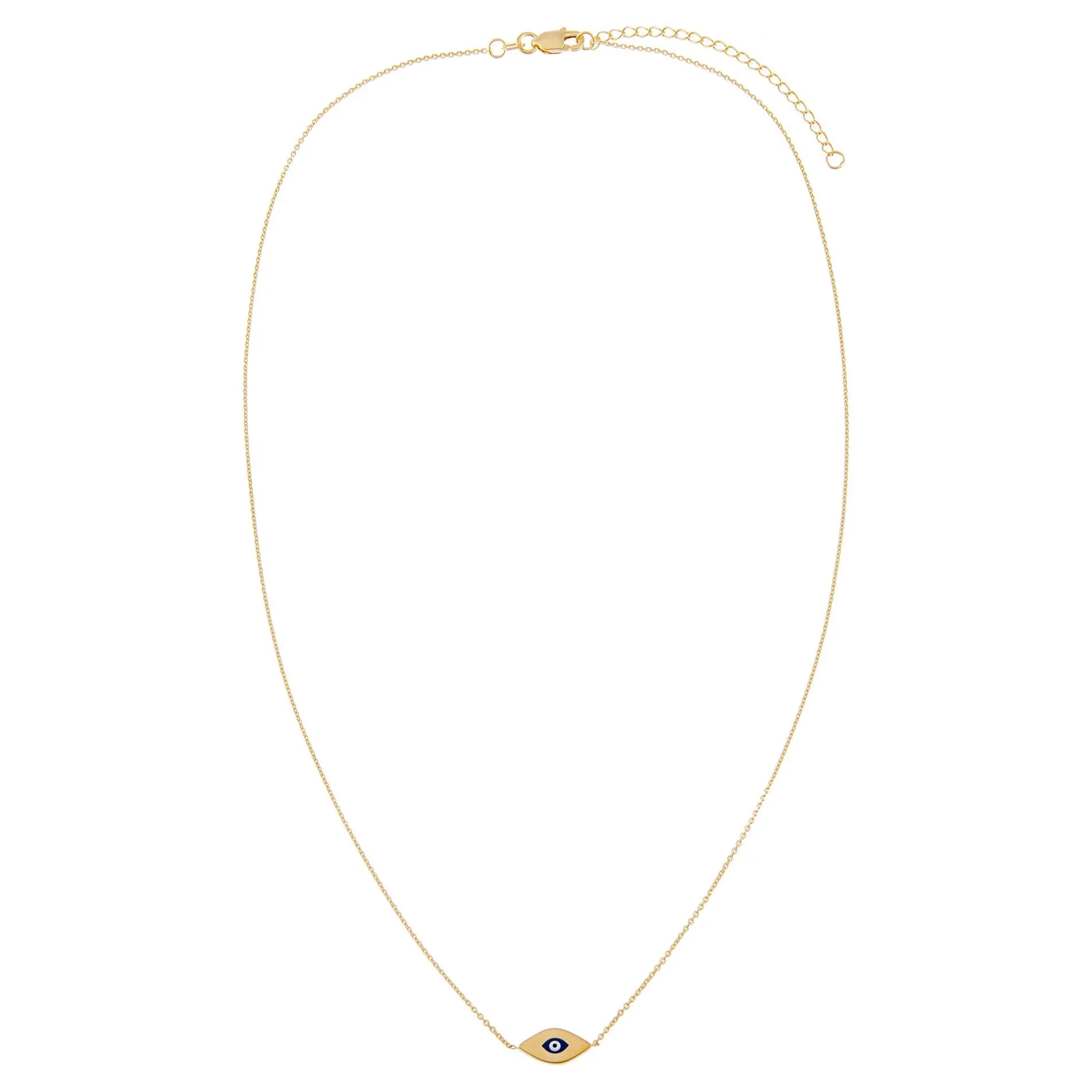 Enamel Evil Eye Necklace 14K sold by Adina Eden's product image thumbnail 2
