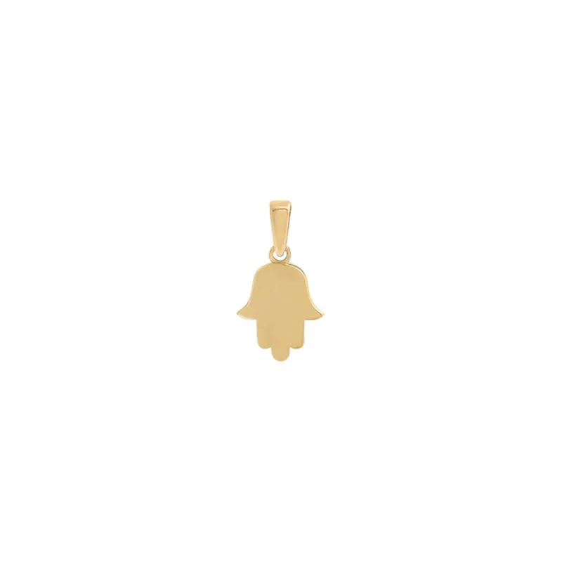 Mini Solid Hamsa Charm 14K sold by Adina Eden's