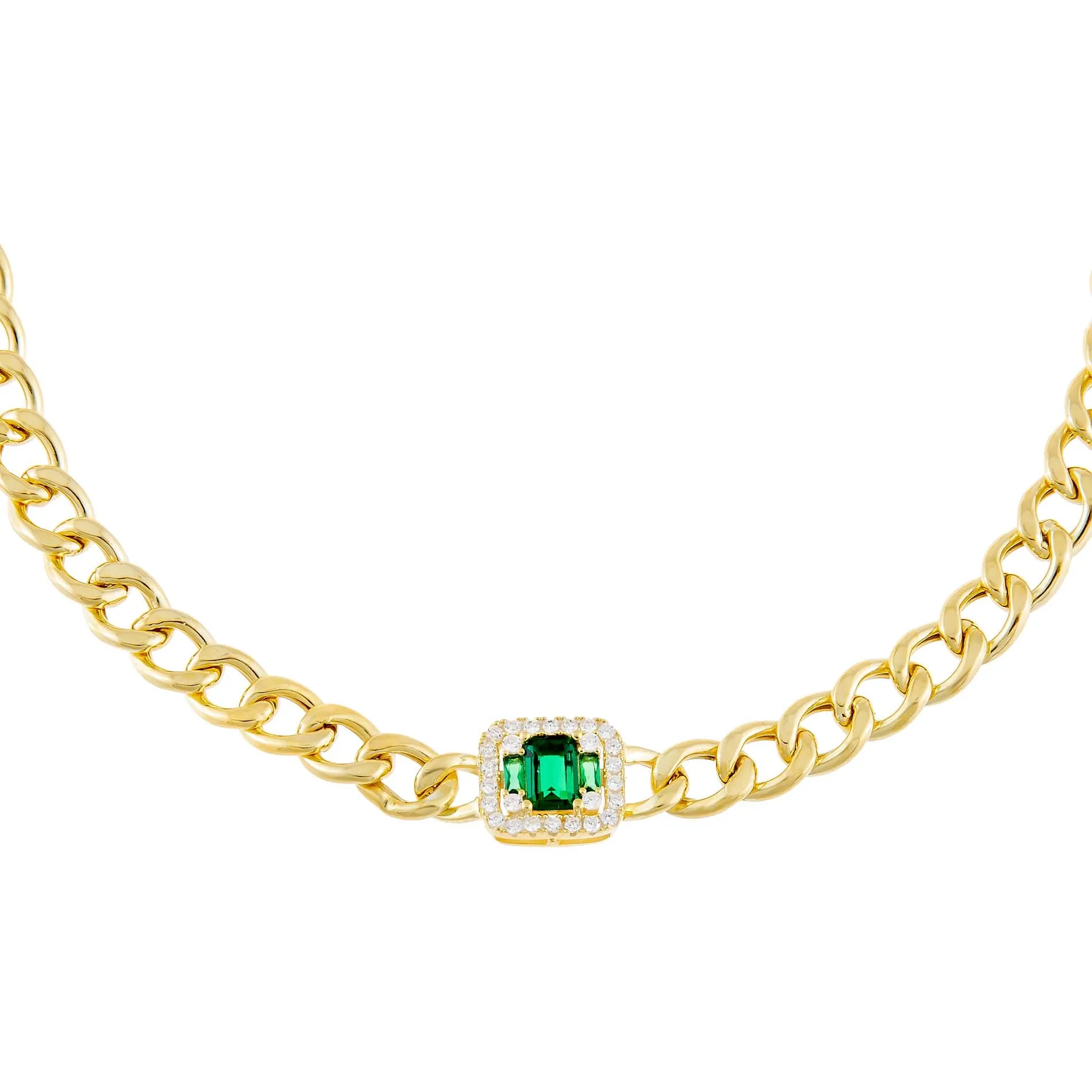 CZ Colored Illusion Cuban Choker sold by Adina Eden's product image thumbnail 3