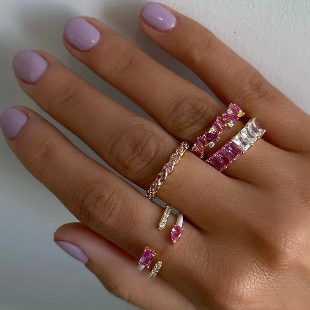 Pink Sapphire Twisted Ring sold by Adina Eden's product image thumbnail 2