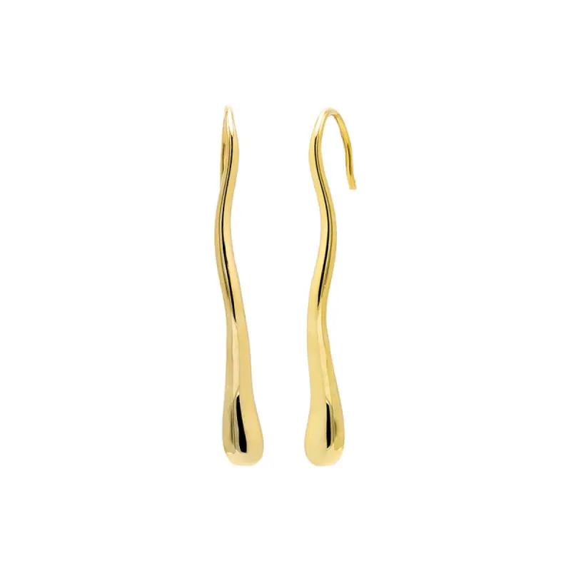 Solid Wavey Drop Earring sold by Adina Eden's