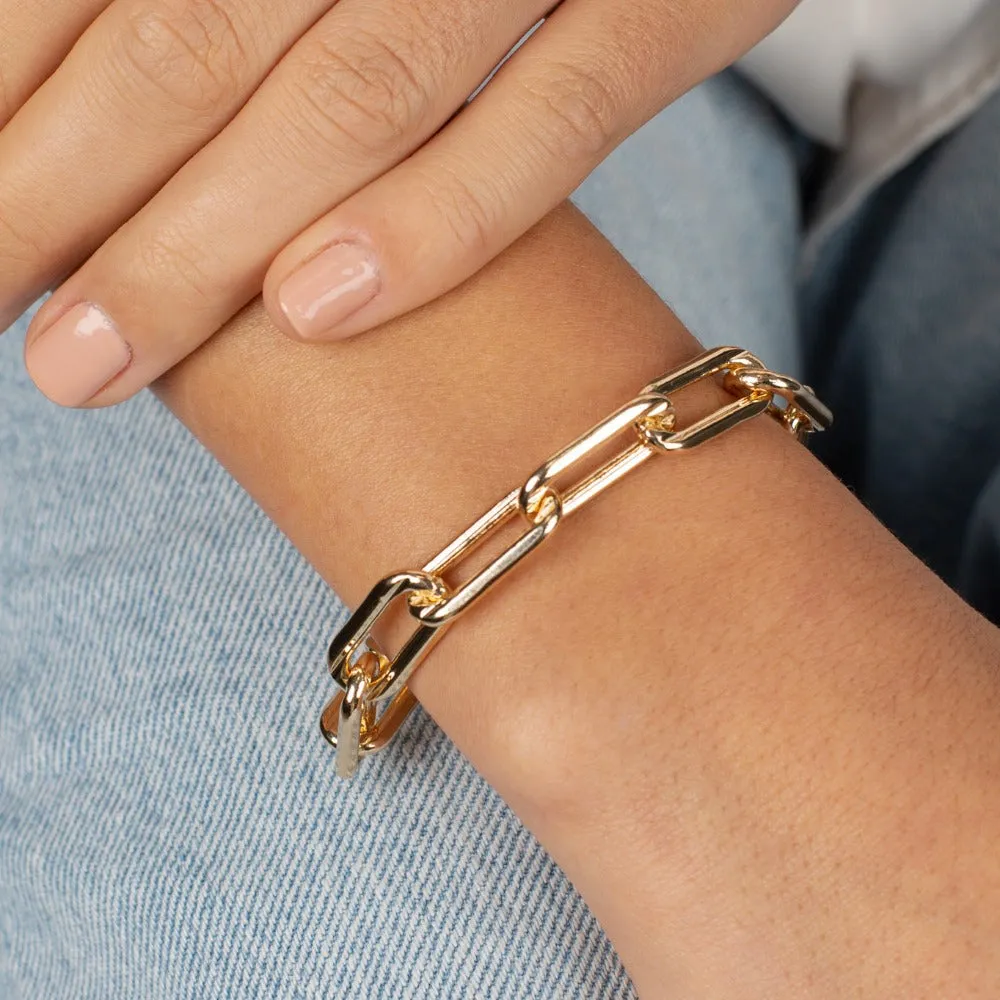 Jumbo Paperclip Link Bracelet sold by Adina Eden's product image thumbnail 2