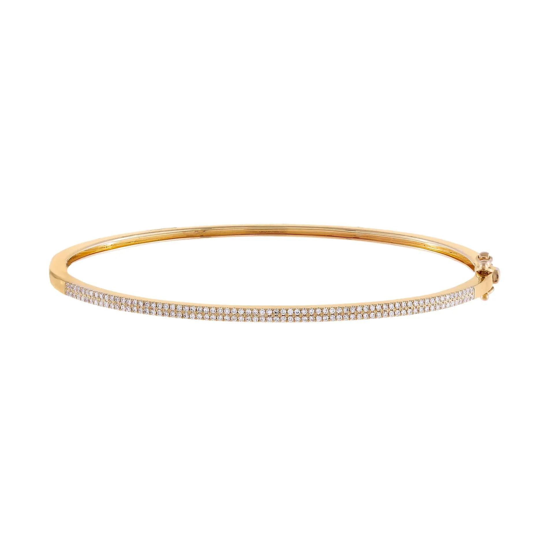 Diamond Double Pavé Bangle 14K sold by Adina Eden's