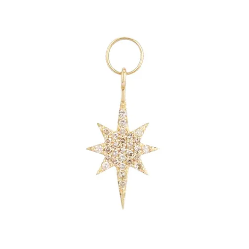 Diamond Starburst Charm 14K sold by Adina Eden's
