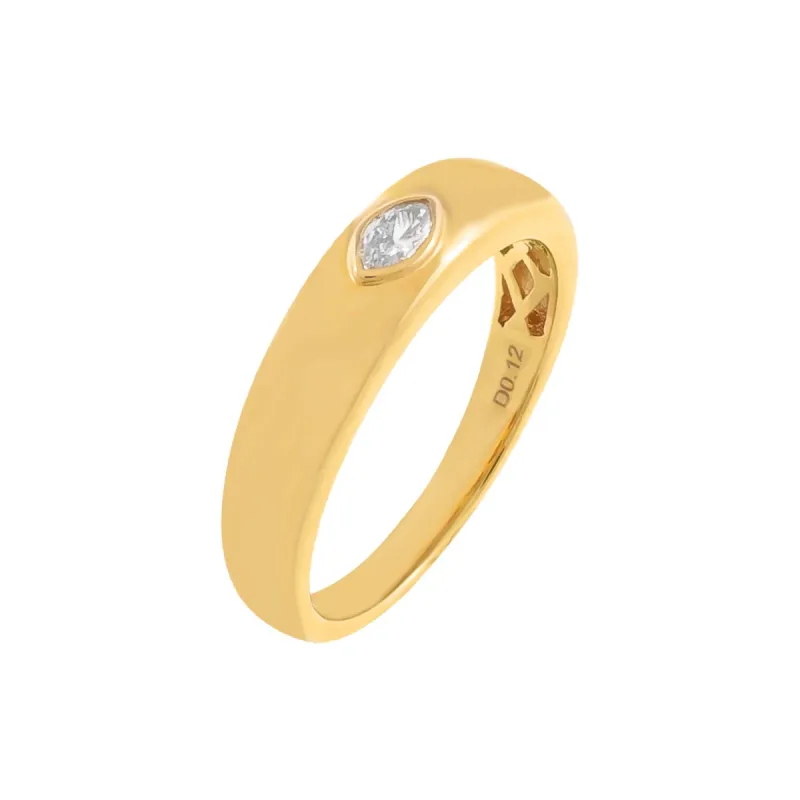 Diamond Marquise Hollow Dome Ring 14K sold by Adina Eden's