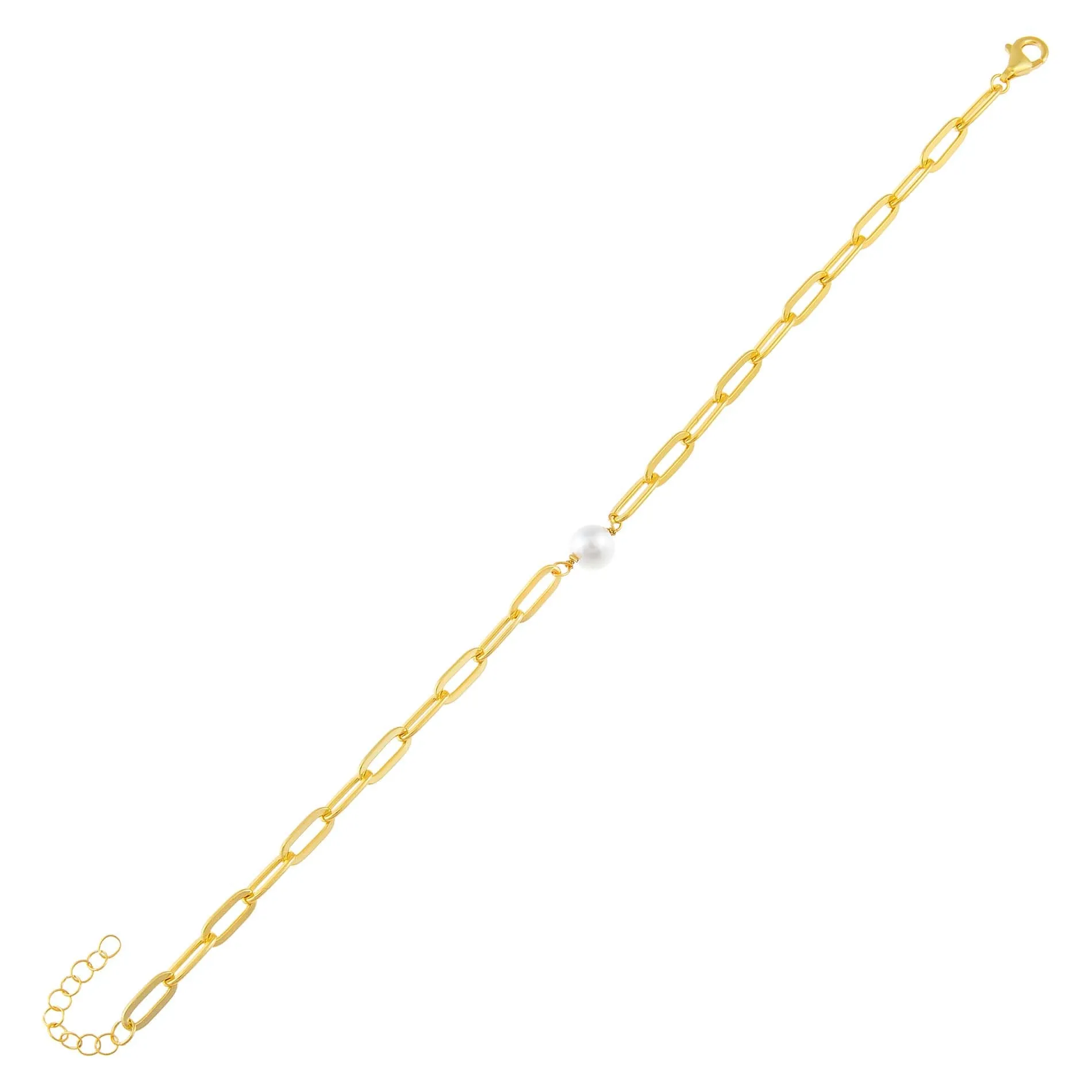 Pearl Oval Link Bracelet sold by Adina Eden's