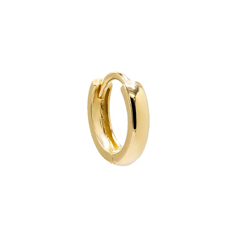 Tiny Wide Solid Cartilage Huggie Earring 14K sold by Adina Eden's product image thumbnail 3